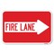 Signmission Fire Lane Right Arrow Heavy-Gauge Aluminum Sign, 12" x 18", A-1218-24391 A-1218-24391 - alternate 1